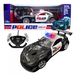 ماشین کنترلی شارژی پلیس با درب های بازشو مقیاس 1:16مدل Carrinho Policia Controle Remot 308_اسباب بازی