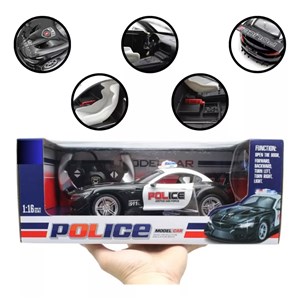 ماشین کنترلی شارژی پلیس با درب های بازشو مقیاس 1:16مدل Carrinho Policia Controle Remot 308_اسباب بازی