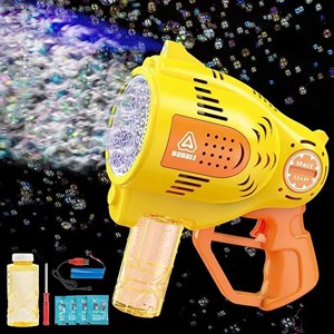تفنگ اسباب بازی حباب ساز شارژی با 57 خروجی و نورپردازی مدل 1296 Bubble Gun_اسباب بازی