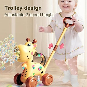 اسباب بازی چرخ دستی حباب‌ ساز طرح زرافه مدل Bubble Machine 8521_اسباب بازی
