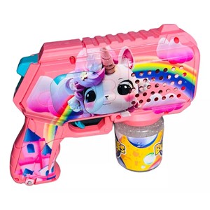 تفنگ اسباب بازی حباب ساز چراغ دار طرح یونیکورن مدل Unicorn Bubble Gun_اسباب بازی
