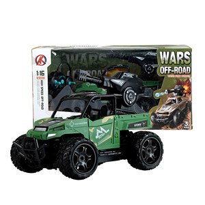 ماشین کنترلی جنگی آفرود با پرتاب تیر ژله‌ای مقیاس 1:16_اسباب بازی