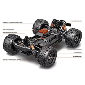 ماشین کنترلی آفرود 4WD با مقیاس 1:18 مدل Monster Truck 18304_اسباب بازی