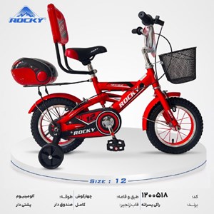 دوچرخه اورجینال کودک سایز 12 رنگ قرمز مدل راکی ROCKY_اسباب بازی