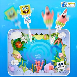 لگو قاب عکس باب اسفنجی در زیر دریا 550 قطعه چراغدار مدل AB0031_اسباب بازی