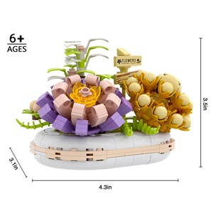 لگو دسته گل ساکولنت 301 قطعه مدل LX A527_اسباب بازی