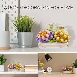 لگو دسته گل ساکولنت 301 قطعه مدل LX A527_اسباب بازی