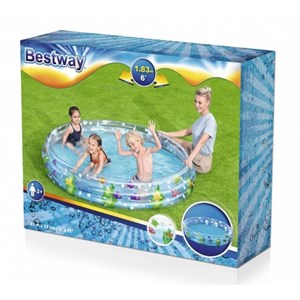 استخر بادی قطر 183 سانتیمتری بست‌ وی طرح آکواریوم مدل Bestway 51005_اسباب بازی