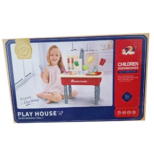 اسباب بازی سینک ظرفشویی پایه دار کودک 33 قطعه مدل Play Kitchen Sink Toys 1234_اسباب بازی