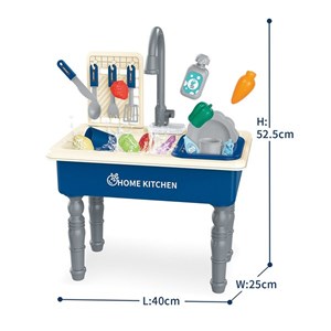 اسباب بازی سینک ظرفشویی پایه دار کودک 33 قطعه مدل Play Kitchen Sink Toys 1234_اسباب بازی
