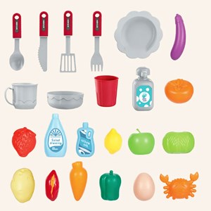 اسباب بازی سینک ظرفشویی پایه دار کودک 33 قطعه مدل Play Kitchen Sink Toys 1234_اسباب بازی