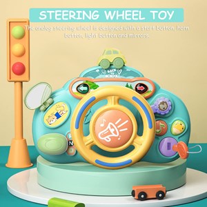 اسباب‌ بازی فرمان ماشین موزیکال رنگ آبی مدل Music Steering Wheel Toy 201_اسباب بازی