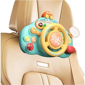 اسباب‌ بازی فرمان ماشین موزیکال رنگ آبی مدل Music Steering Wheel Toy 201_اسباب بازی