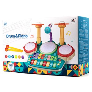 اسباب بازی درام و پیانو با میکروفن مدل Drum and Piano Toy