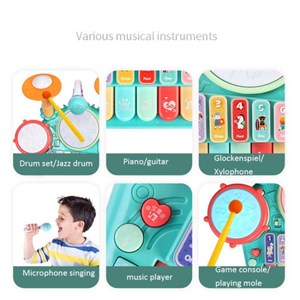 اسباب بازی درام و پیانو با میکروفن مدل Drum and Piano Toy