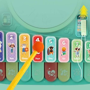 اسباب بازی درام و پیانو با میکروفن مدل Drum and Piano Toy