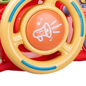 اسباب‌ بازی فرمان ماشین موزیکال رنگ قرمز مدل Music Steering Wheel Toy 201_اسباب بازی