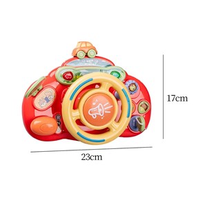اسباب‌ بازی فرمان ماشین موزیکال رنگ قرمز مدل Music Steering Wheel Toy 201_اسباب بازی