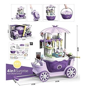 اسباب بازی ست بستنی فروشی 4 حالته 69 قطعه مدل 4IN1 Surprise Shop Ice Cream 69 Pcs_اسباب بازی