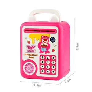 گاوصندوق اثر انگشتی رمز دار باتری خور طرح لاتسو هاگین مدل MINI BANK 313_اسباب بازی