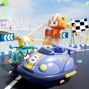 ست 2 عددی ماشین کنترلی مسابقه‌ ای دودزا مدل BUMPER CAR RQ3058_اسباب بازی