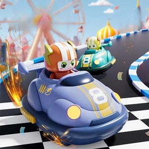 ست 2 عددی ماشین کنترلی مسابقه‌ ای دودزا مدل BUMPER CAR RQ3058_اسباب بازی