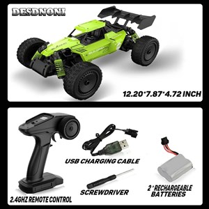 ماشین کنترلی آفرود سرعتی فلزی مقیاس 1:14 رنگ سبز مدل RC Racing Car 326_اسباب بازی