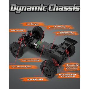 ماشین کنترلی آفرود سرعتی فلزی مقیاس 1:14 رنگ مشکی مدل RC Racing Car 326_اسباب بازی