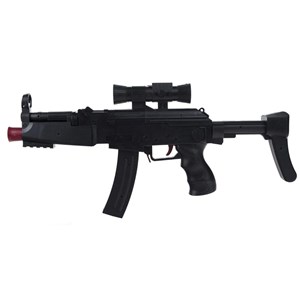 تفنگ اسباب بازی مسلسل تیر ژله ای و تیر اسفنجی مدل ASSAULT SUBMACHINE GUN کد AK45-3_اسباب بازی