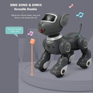 سگ رباتیک هوشمند طوسی با سنسور و کنترل مدل Programmable Robot Dog Toy 1536_اسباب بازی
