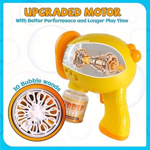تفنگ اسباب بازی حباب ساز چراغ دار طرح اردک مدل Geometric Bubble Gun 6623_اسباب بازی