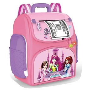 قلک مدل كوله پشتي رمزدار موزیکال طرح پرنسس School Bag Cash Box Musical_اسباب بازی