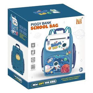 قلک مدل كوله پشتي رمزدار موزیکال طرح فضانورد School Bag Cash Box Musical_اسباب بازی
