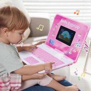 لپ تاپ آموزشی 48 کاره صورتی Kids' educational laptop_اسباب بازی