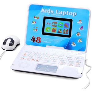 لپ تاپ آموزشی 48 کاره آبی Kids' educational laptop_اسباب بازی