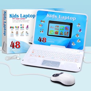 لپ تاپ آموزشی 48 کاره آبی Kids' educational laptop_اسباب بازی