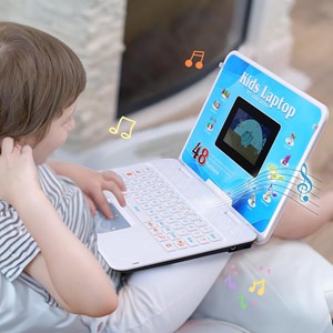 لپ تاپ آموزشی 48 کاره آبی Kids' educational laptop_اسباب بازی