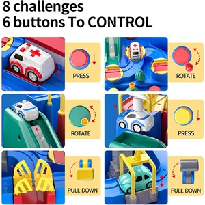 کیت ماشین بازی همراه با هلیکوپتر و 2 عدد ماشین_اسباب بازی