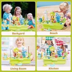 اسباب بازی سینک ظرفشویی و قلاب ماهیگیری 39 قطعه مدل 810 Vegetable Washing Basin_اسباب بازی