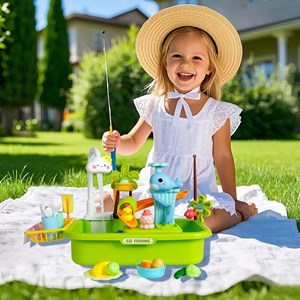 اسباب بازی سینک ظرفشویی و قلاب ماهیگیری 39 قطعه مدل 810 Vegetable Washing Basin_اسباب بازی