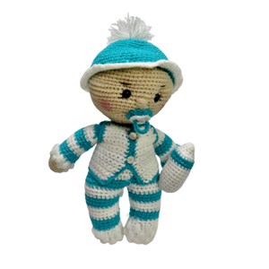 عروسک دست ساز بافتنی مدل نی نی پستانکی _اسباب بازی