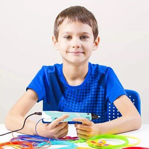 قلم طراحی سه بعدی با نمایشگر LCD و 3 عدد فیلامنت PLA رنگ زرد_اسباب بازی