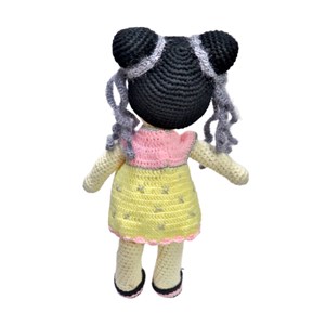 عروسک دست ساز بافتنی مدل دختر مو خرگوشی _اسباب بازی