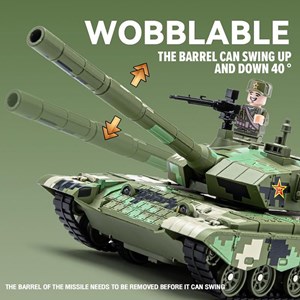 تانک فلزی موزیکال، چراغدار و دودزا مقیاس 1:36 رنگ سبز_اسباب بازی