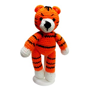 عروسک دست ساز بافتنی مدل ببر کوچولو _اسباب بازی