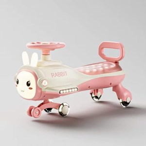 سه چرخه پلاسماکار موزیکال طرح خرگوش (لوپ کار) صورتی_اسباب بازی