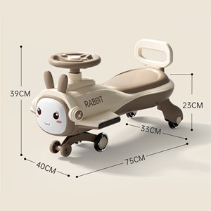 سه چرخه پلاسماکار موزیکال طرح خرگوش (لوپ کار) صورتی_اسباب بازی