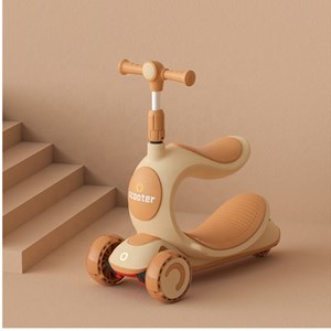 اسکوتر سه‌ چرخه چند کاره SCOOTER 3 in 1 با چرخ های چراغدار ژله ای_اسباب بازی