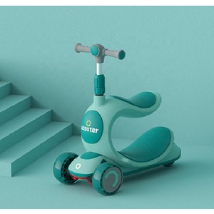 اسکوتر سه‌ چرخه چند کاره SCOOTER 3 in 1 با چرخ های چراغدار ژله ای_اسباب بازی