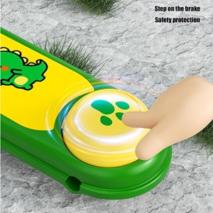 اسکوتر 3 کاره صندلی دار تاشو با 5 چرخ چراغدار و موزیکال رنگ سبز_اسباب بازی